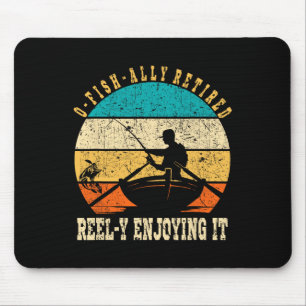 Funny O-Fisch-voll gezüchtet Reel-y Genießen Sie e Mousepad