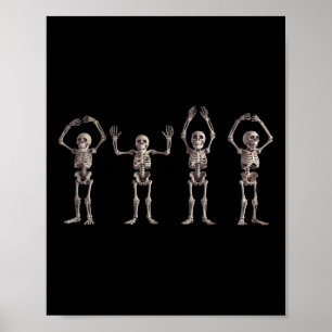 Funny O-h-i-o Staat Skeleton Lover Ohio Halloween Poster