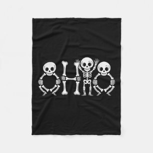 Funny O-h-i-o Staat Skeleton Ohio Vintag Hallowee Fleecedecke