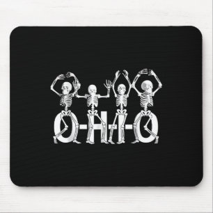 Funny O-h-i-o Staat Skeleton Vintag Halloween Wom Mousepad