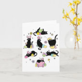 Funny Oaster Black Cat Ostertag Katze Ei Karte (Gelbe Blume)