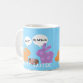 Funny Oaster Bunnies Illustration Kaffeetasse (Vorderseite Links)