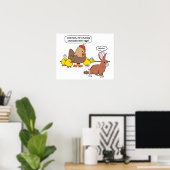 Funny Oaster Bunny Chocolate Eggs Poster (Heimbüro)