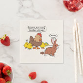 Funny Oaster Bunny Chocolate Eggs Serviette (Beispiel)