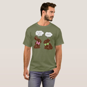 Funny Oaster Bunny Chocolate T - Shirt