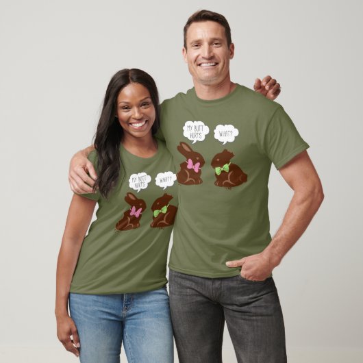 Funny Oaster Bunny Chocolate T - Shirt (Unisex)
