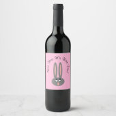 Funny Oaster Bunny Custom Pink Weine Labels Weinetikett (Vorderseite)