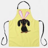 Funny Oaster Bunny Dog Black and Tan Dackel Schürze (Vorderseite)