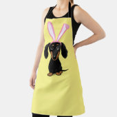 Funny Oaster Bunny Dog Black and Tan Dackel Schürze (InSitu)