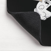 Funny Oaster Bunny Eating Chocolate Carrots Rabbit Mousepad (Ecke)