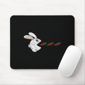 Funny Oaster Bunny Eating Chocolate Carrots Rabbit Mousepad (Mit Mouse)