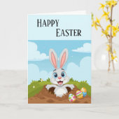 Funny Oaster Bunny Rabbit Karte (Gelbe Blume)