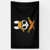 Funny Oaster Bunny Rabbit Pirate Skull und Carrot Banner (Vertikal)