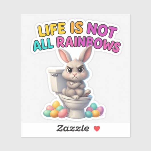 Funny Oaster Bunny Sticker (Blatt)