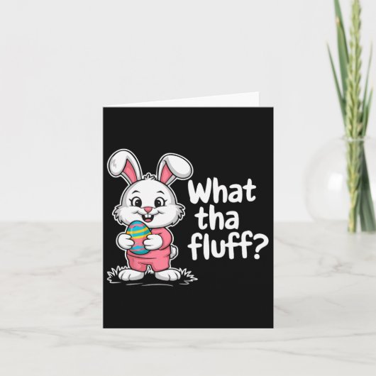 Funny Oaster Bunny - Was als Fluff Karte (Vorderseite)