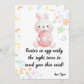 Funny Oaster Card: Egg zitierend Grüße! Ankündigung (Vorne/Hinten)