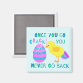 Funny Oaster Chick Egg Spaß Cartoon Magnet (Vorderseite/Rückseite)