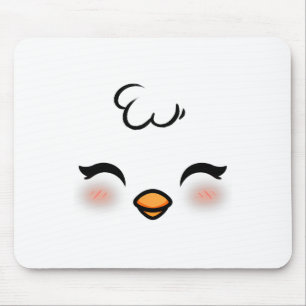 Funny Oaster Chick Face Kostüm Halloween Jungs Kin Mousepad