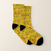 Funny Oaster Chick Muster Bright Yellow Modern Socken (Paar)