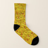 Funny Oaster Chick Muster Bright Yellow Modern Socken (Links - Innen)