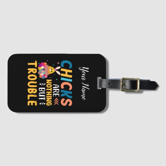 Funny Oaster Chips sind nichts als Ärger Gepäckanhänger (Vorderseite (Horizontal))