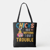 Funny Oaster Chips sind nichts als Ärger Tasche (Rückseite)