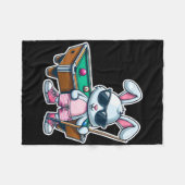 Funny Oaster Day Bunny Dunkel Billiards Jungs Kind Fleecedecke (Vorderseite (Horizontal))