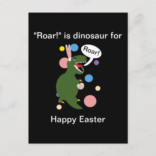 Funny Oaster Dinosaur personalisieren Postkarte (Vorderseite)