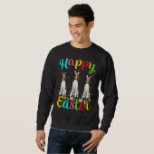 Funny Oaster Egg Bunny English Pointer Dog Happy E Sweatshirt (Vorne ganz)