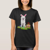 Funny Oaster Egg Jagd Bunny American Eskimo Hund T-Shirt (Vorderseite)