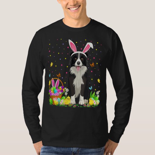 Funny Oaster Egg Jagd Grenze Collie Dog Oster T-Shirt (Vorderseite)