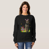 Funny Oaster Egg Jagd Grenze Terrier Dog Ostern Sweatshirt (Vorne ganz)