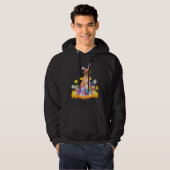 Funny Oaster Egg Rhodesian Ridgeback Dog Osterzeit Hoodie (Vorne ganz)