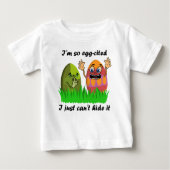 Funny Oaster Eggs Eggcited Niedlich Kids Joke Baby T-shirt (Vorderseite)