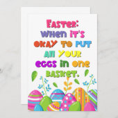 Funny Oaster Ei Sprichwort Pup Card Einladung (Vorne/Hinten)