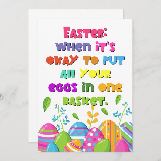 Funny Oaster Ei Sprichwort Pup Card Einladung (Vorne/Hinten)