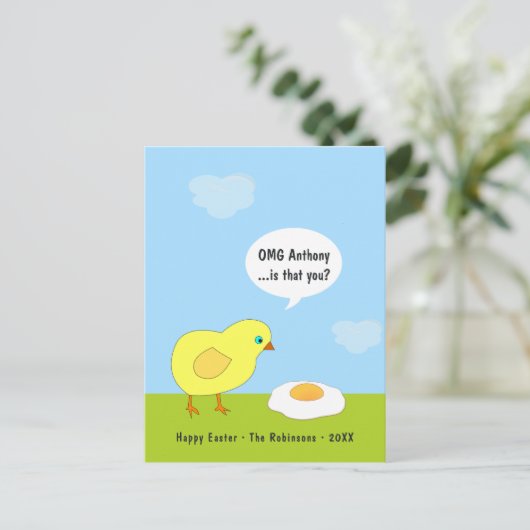 Funny Oaster Gruß Feiertagspostkarte (Stehend Vorderseite)