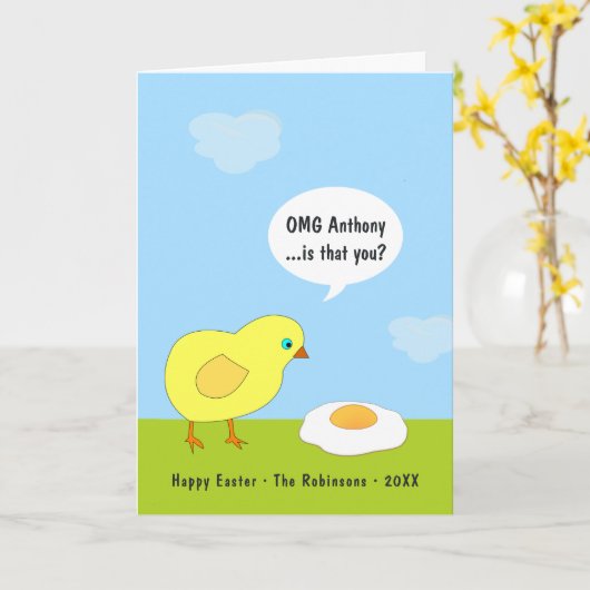 Funny Oaster Gruß Karte (Gelbe Blume)