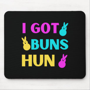 Funny Oaster - Ich Got Buns Marshmallow Candy Bunn Mousepad