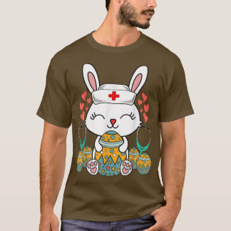 Funny Oaster Niedlich Bunny Nurse Holding Egg Happ T-Shirt