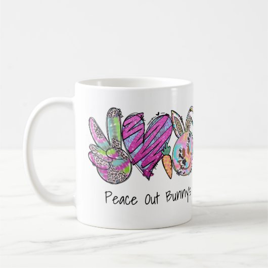 Funny Oaster Peace Graffiti Kaffeetasse (Links)