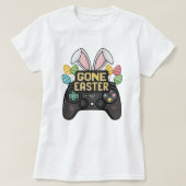 Funny Oaster Pixel Art Bunny Controller T-Shirt (Design vorne)