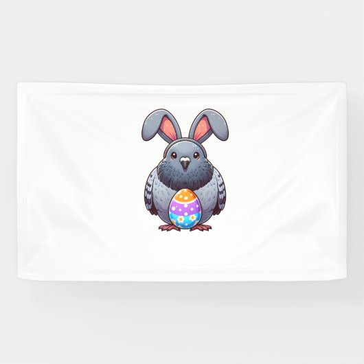 Funny Oaster Taube Lover Eggs Bunny Rabbit Bu Banner (Horizontal)