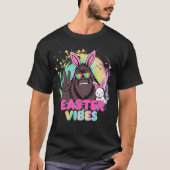 Funny Oaster Vibes Bigfoot Bunny Ears Sasquatch T-Shirt (Vorderseite)
