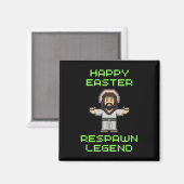 Funny Oaster Video Game Jesus - Respawn Legend - V Magnet (Vorderseite/Rückseite)