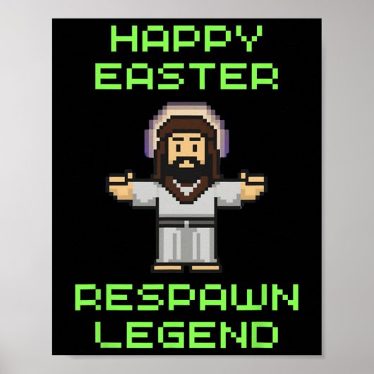Funny Oaster Video Game Jesus - Respawn Legend - V Poster (Vorne)
