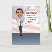 Funny Obama Audacity of Hope Birthday Karte (Vorderseite)
