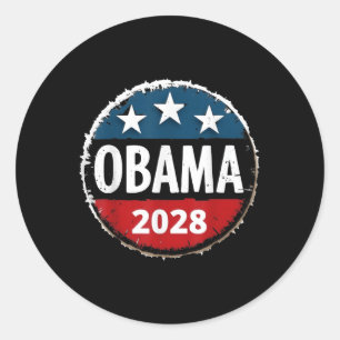 Funny Obama für Präsident 2028 Obama 2028 Runder Aufkleber