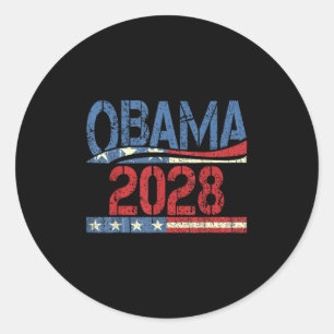 Funny Obama für Präsident Obama 2028 für Männer Fr Runder Aufkleber