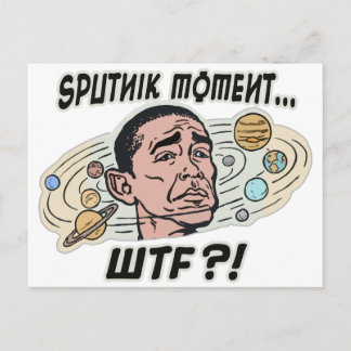 Funny Obama Sputnik Moment Postkarte